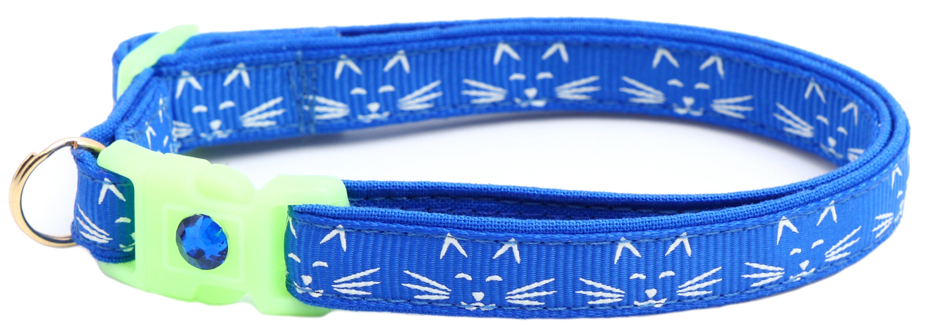 Glowing Cat Faces Breakaway Cat Collar